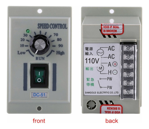 24v-90v Ajustable Controlador De Velocidad Del Motor Dc