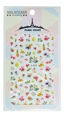 Stickers Para Uñas Nail Art Decoración Paris Night X3u