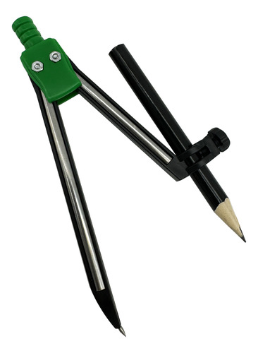 Pack 6 Compás Escolar Metálico Con Lápiz 12cm Estudio Dibujo