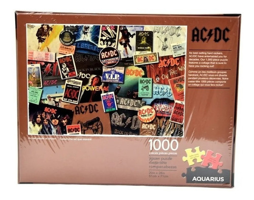 Imagen 2 de 3 de Rompecabezas Acdc Collage - 1000 Piezas