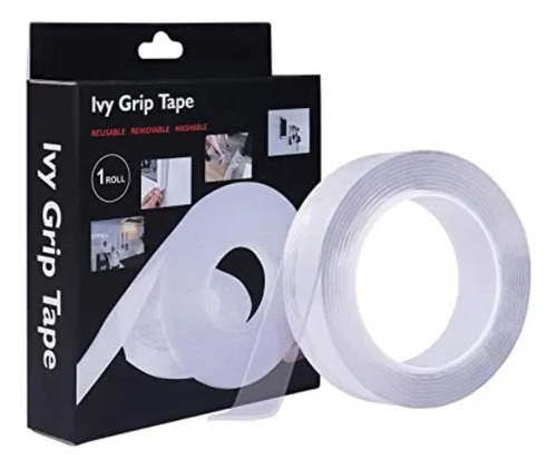 Cinta Doble Faz Pvc Transparente Ivy Grip Tape 3cmx4.5m L77