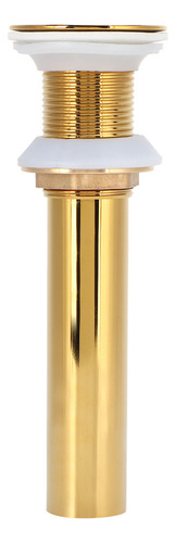 Tapón De Desagüe Dorado Para Lavabo Sin Rebosadero, Antiatas