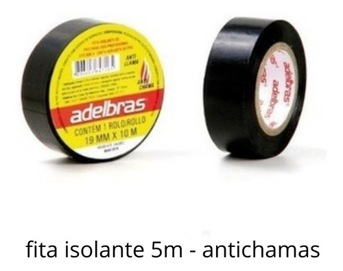 Imagem 5 de 5 de Fita Isolante Anti Chama 19mm X 05m 10 Unidades - Adelbras