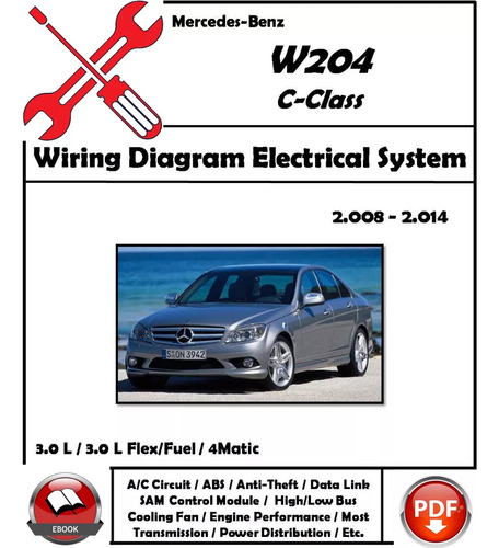 Manual Taller Mercedes Benz W204(c-class) C 300/2008-2014