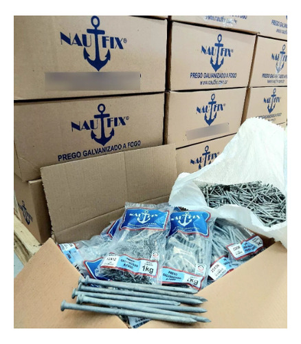 Prego 20x42 Galvanizado A Fogo- Dupla Zincagem Nautfix Comprimento 42 Diâmetro Nominal 20