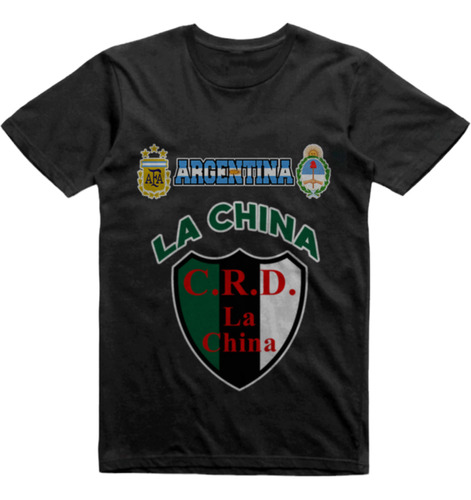 Remera Infantil Negra Club La China Concepcion Uruguay