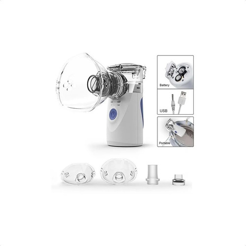 Imagen 3 de 8 de Nebulizador Portátil Niños Adultos Mesh Inhalador Usb