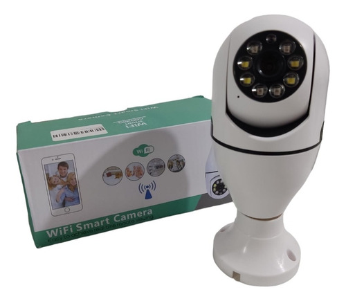 Camara Tipo Bombillo Wifi Ip Rotica 360° Vision Nocturna