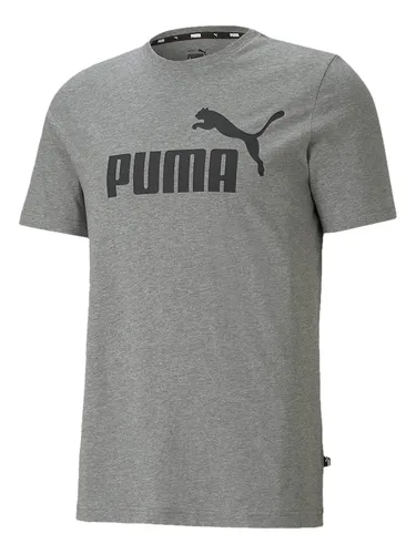 Camiseta Puma Ess Logo Tee Hombre-gris