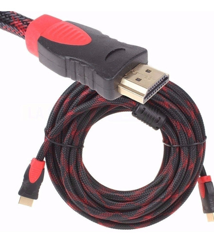 Cable Hdmi 5 Mts /metros Full Hd Enmallado Y Reforzado