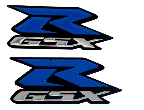 Par Adesivos Resinados Para Suzuki Gsxr Azul 12910