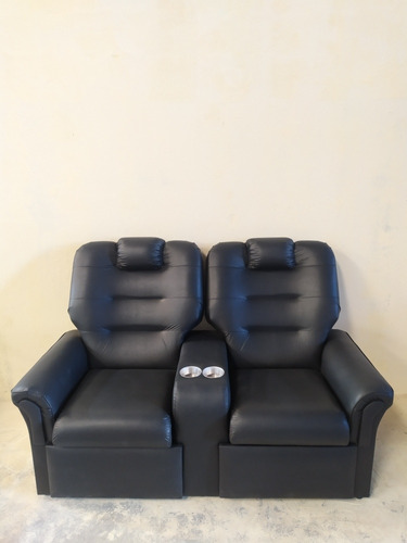 Sillon Poltrona  Doble 2 Cuerpos Relax Cine Posavaso