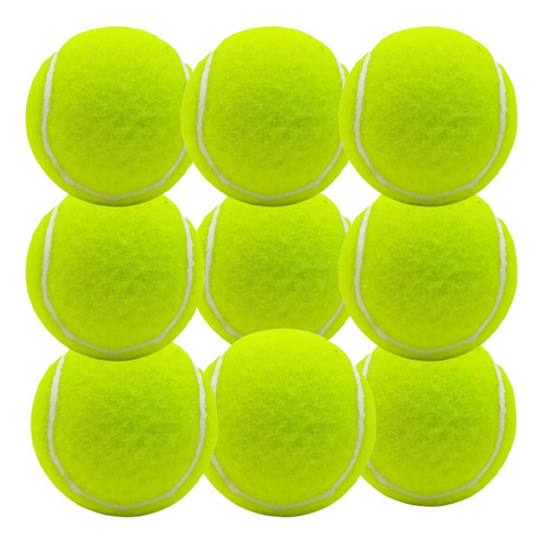 Bolas De Tênis Sport Presente 9 Unidades Verde Amarelo