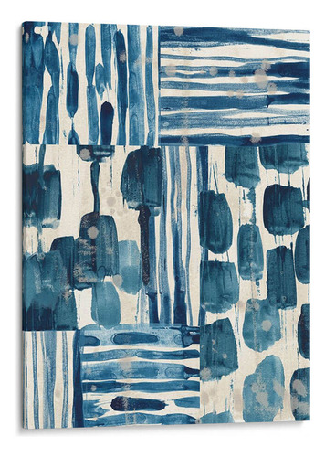 Canvas Lab Cuadro Patchwork Ii Indigo 60x80, June Erica Vess