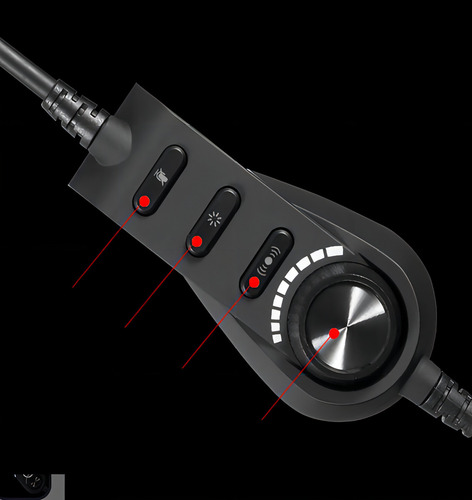 Fone Gamer Pro 7.1 Com Led Hell Crack Usb Cor Preto Cor da luz LED COLORIDO