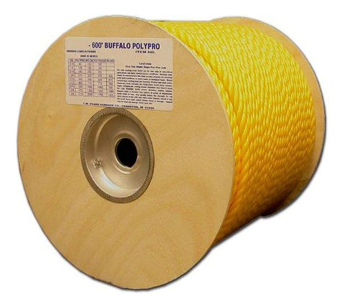 Evans Cordage Cuerda Trenzada Polipro Bufalo Pie Color