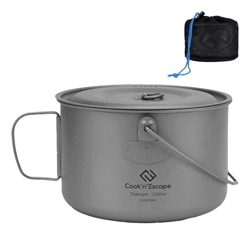 Olla De Colgantes De Titanio De Campo De 1300 Ml Con Olla De
