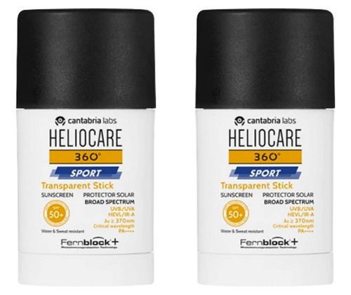 Pack Con 2 Heliocare Stick Protector Solar En Barra 25gr 