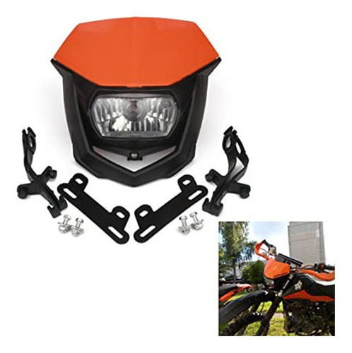 Carcasa Naranja Y Negra 12v35w Faro Yamaha Yz Xt Wr Ttr 125