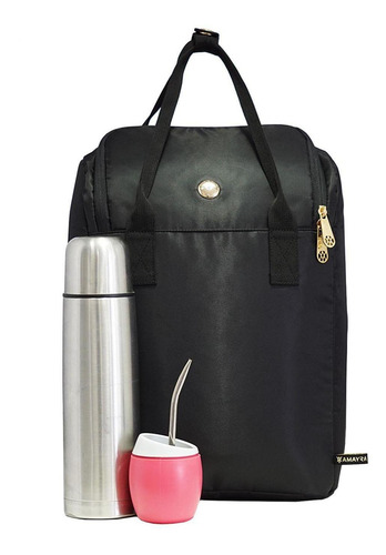 Imagen 2 de 10 de Bolso Matero Amayra Para Mate Porta Termo Mochila Grande Pp