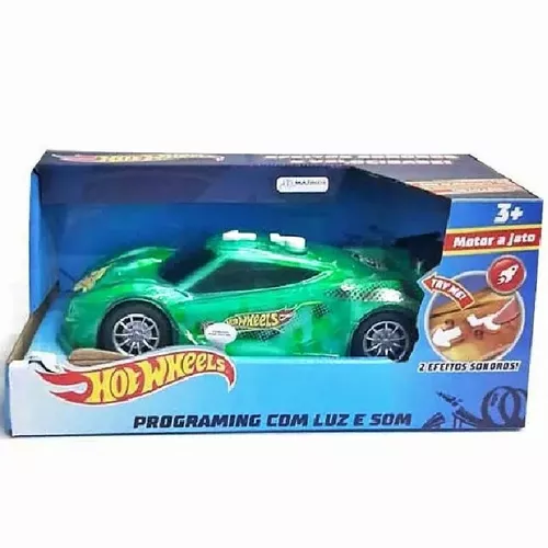 Carrinho Corrida Hot Wheels Hot Rod Com Som E Luz Carro Cor Preto  Personagem Hotwheels