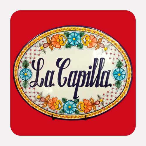 Imagen 9 de 10 de Placa Decorativa Talavera Poblana Personalizada 30x23 Cm Plc