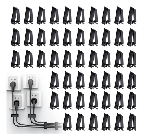 50 Pcs Clips Para Gestión De Cables Portacables Autoadhesivo