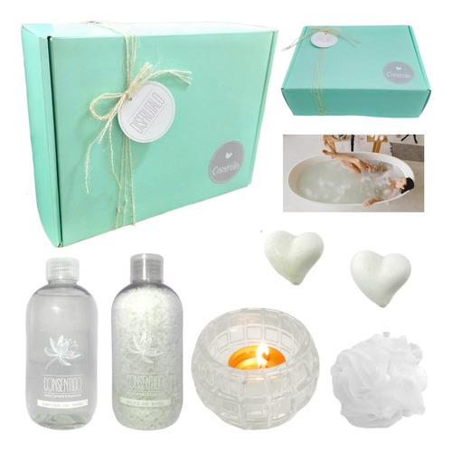 Kit Relax Caja Regalo Mujer Box Spa Jazmín Set Zen Aroma N61