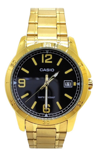 Imagen 2 de 8 de Reloj Dorado Hombre Casio Mtp-v004g-1bu
