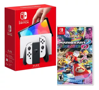 Consola Nintendo Switch Modelo Oled Blanco + Mario Kart 8