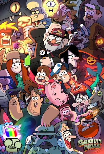 Lamina Poster Papel 300gr 32x47 Cm Gravity Falls