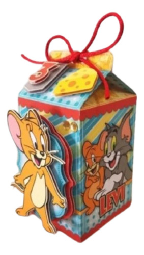 10 Cajitas Milk Box En 3d De Tom Y Jerry 