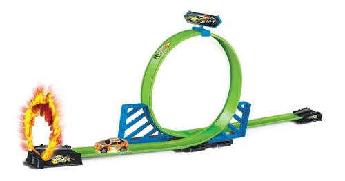 Pista De Carrinho Brilha No Escuro Infantil Looping De Neon