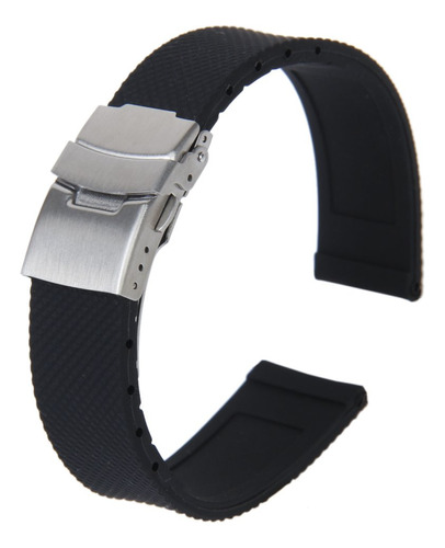 Correa De Reloj Watch Bands Sport De Caucho De Silicona Negr