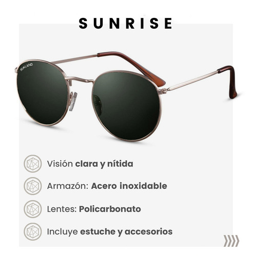 Anteojos de sol Rimland Sunrise Lente verde oscuro
