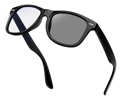 Kanastal K1940 lentes fotocromáticos para computadora anti luz azul celular color negro brillante