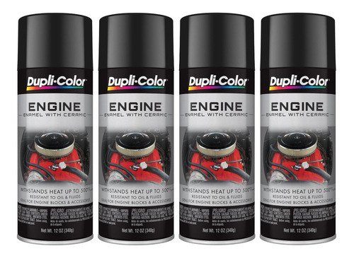 Paq 4 Pinturas Con Resina Ceramica Color Negro Para Motor