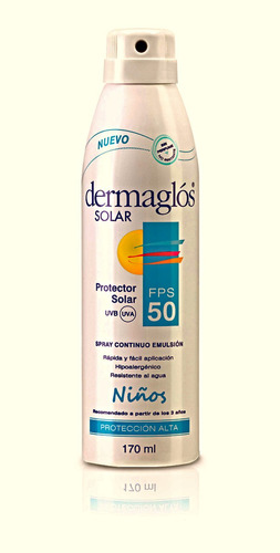 Protector Solar Dermaglos® F50+ Niños | 170ml I Spray