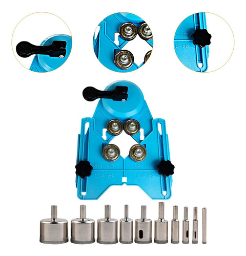 Bit Holesaw Jig Posição Da Copa De Sucção Única Azul