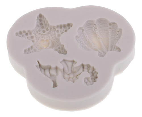 5 X 3d Seahorses/shells/tarfish Confectionery Fondant Cake