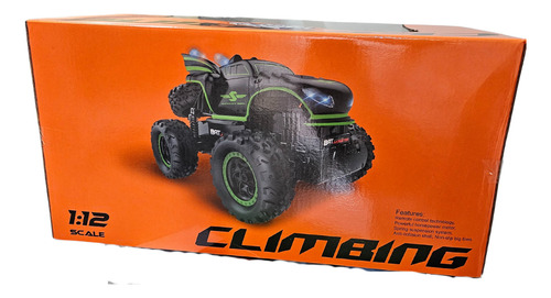 Auto Cross Radio Control Todo Terreno Suspensión Recargable Color Negro Con Naranja Personaje Rc Todo Terreno
