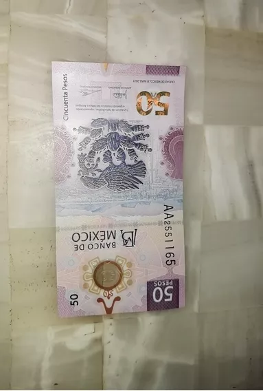 Nuevo Billete 50 Pesos Serie Aa Ajolote