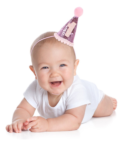 Gorro Para Fiesta De Primer Cumpleaños, Diadema Para Recién