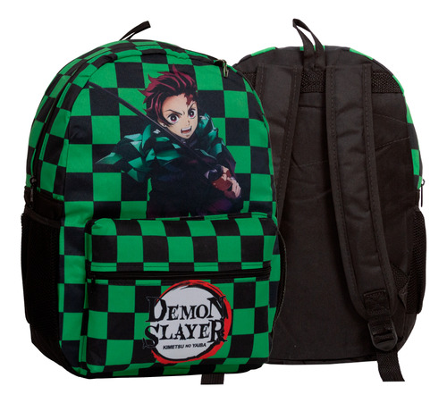 Mochila Escolar Menino Costas Demon Slayer Tam G Reforçada