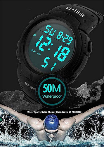 Reloj Deportivo Digital Con Pantalla Led Resistente Al Agua