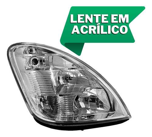 Par Farol Iveco Daily 2008 À 2020 Foco Duplo Mascara Cromada