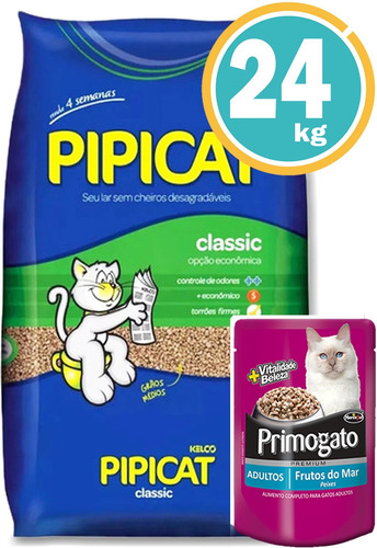Imagen 1 de 7 de Arena Higiénica Para Gato Pipicat Classic 24kg+ Envío Gratis