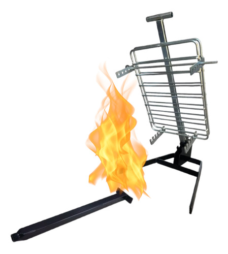 Mechero Para Estaca Asador Cruz A Gas Llama 1 Metro