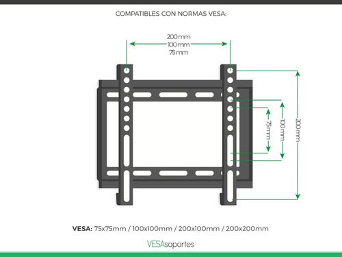 Imagen 8 de 9 de Soporte Con Inclinación Para Tv Led 32 40 42 43 Economico