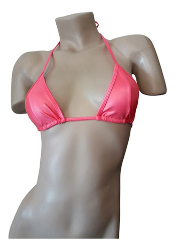 Corpiño Bikini Triángulo Edén 203 Lycra Coral - Fun*